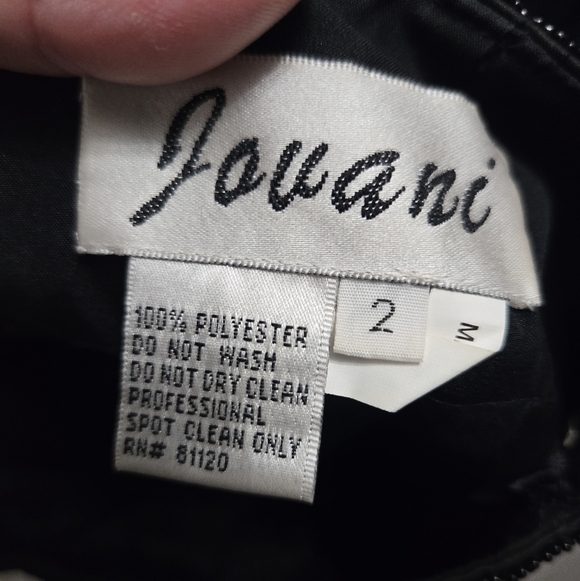 Jovani 2 Piece Corset And Skirt Set Black Withe Beaded And Sequins Detail Sz 2 - Picture 3 of 16